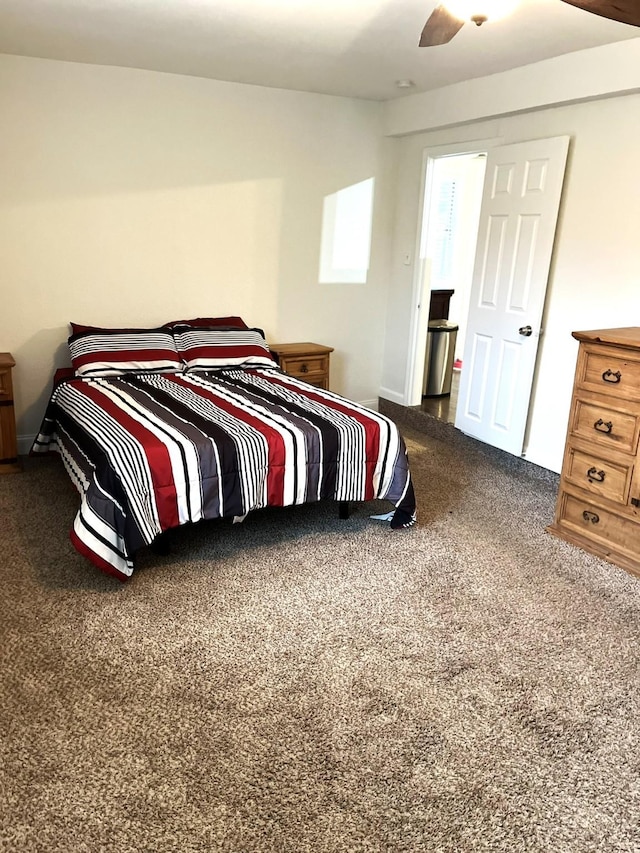 bedroom featuring carpet