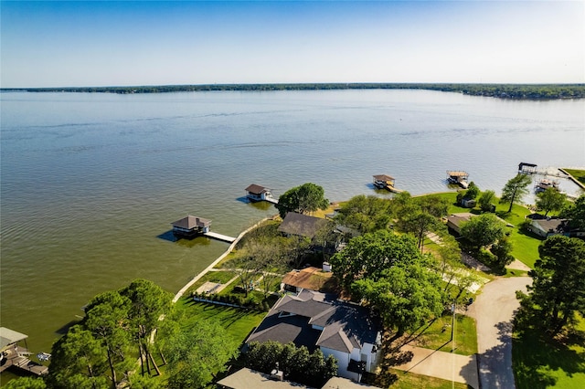 201 Seaside Dr, Gun Barrel City, TX 75156 - bird's eye view with a water view