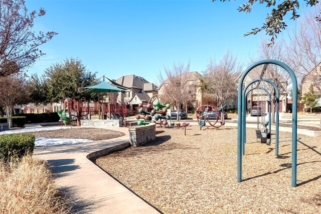 view of patio / terrace featuring an outdoor stone fireplace