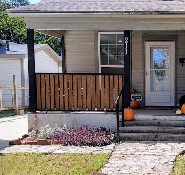 view of doorway to property