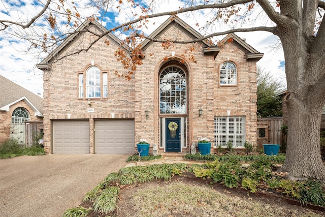 view of front facade featuring a garage