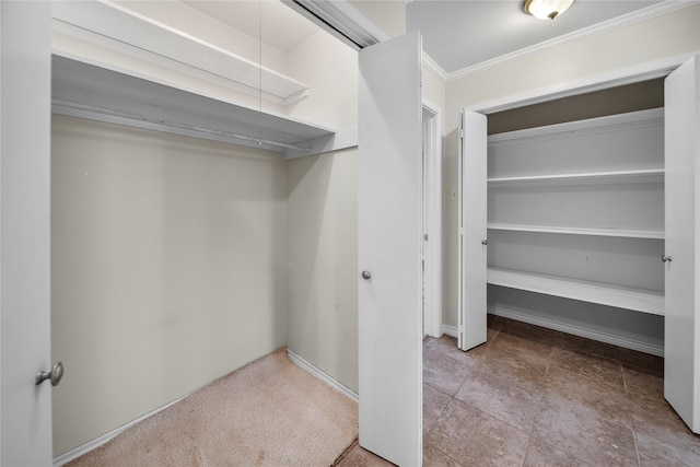 view of walk in closet