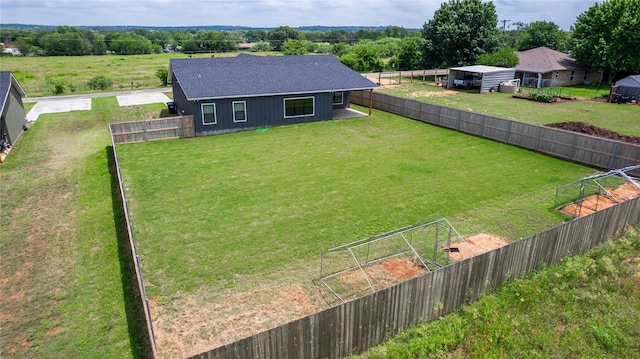 view of yard with a carport