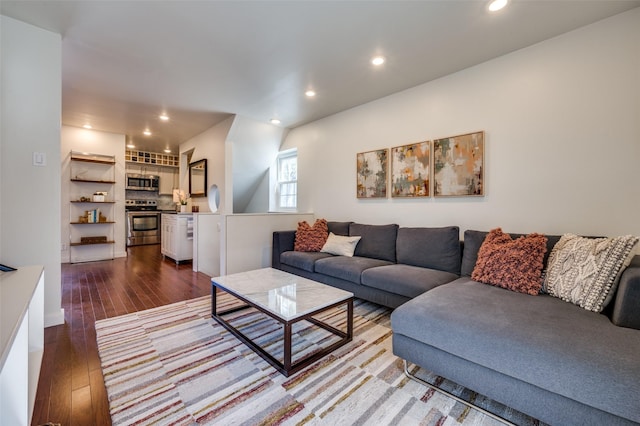 living room featuring hardwood / wood-style flooring