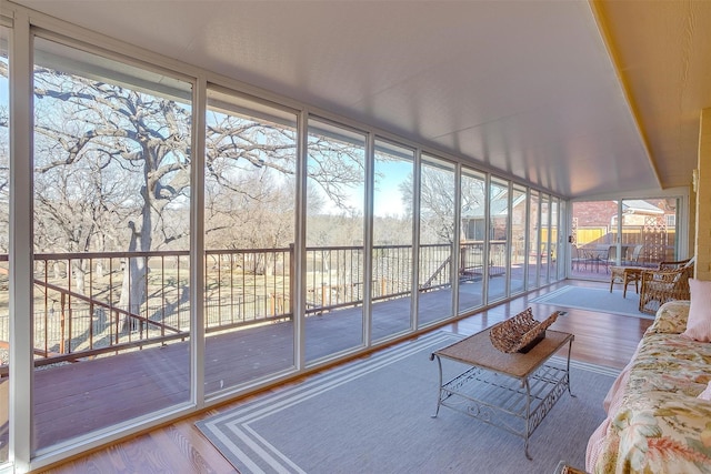 view of sunroom