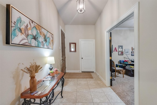 entryway featuring light tile patterned floors