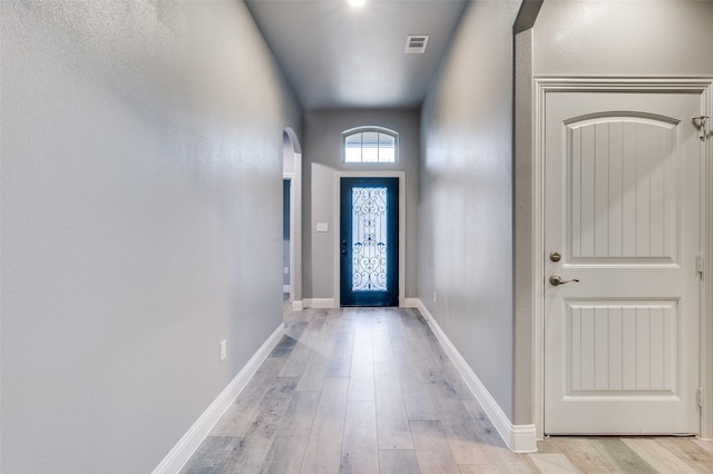 entryway featuring light hardwood / wood-style flooring