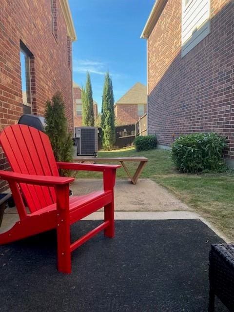 exterior space with a yard and a patio area