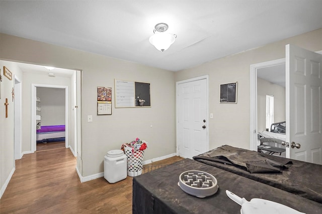 interior space featuring dark hardwood / wood-style floors