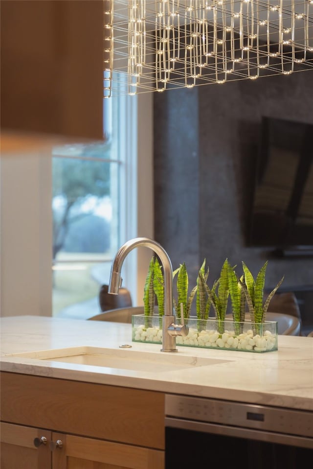 interior details featuring dishwashing machine and sink