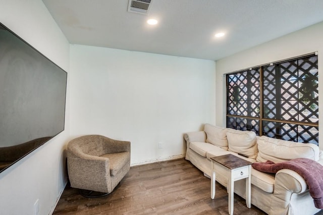 living room featuring hardwood / wood-style floors