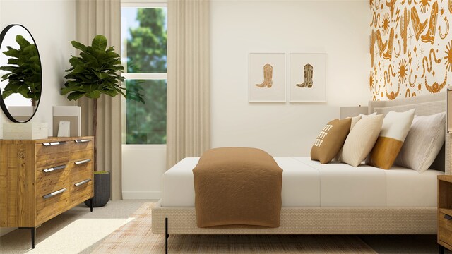 view of carpeted bedroom