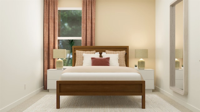 bedroom with carpet floors