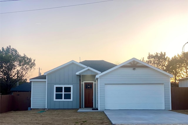 ranch-style house with a garage