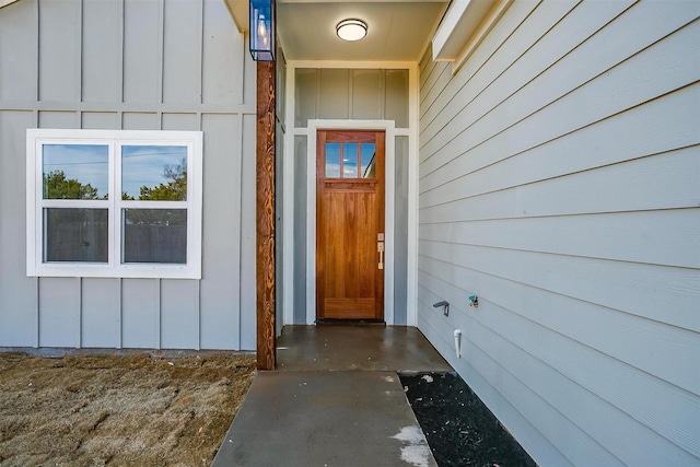 view of doorway to property