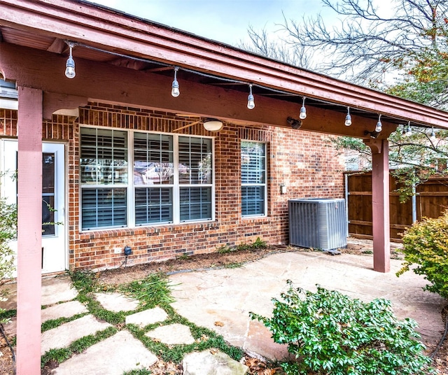 view of patio with central AC unit