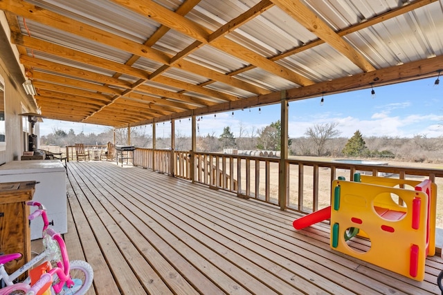 view of wooden deck