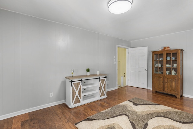 interior space featuring dark hardwood / wood-style flooring