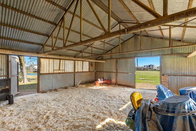 view of horse barn