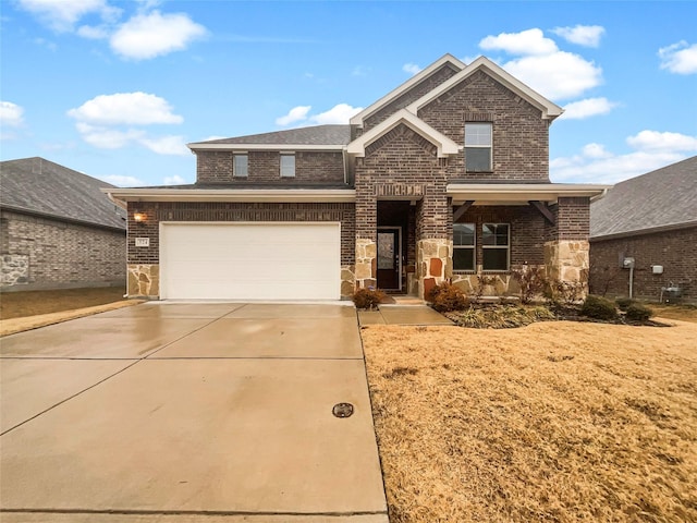 view of front of house featuring a garage