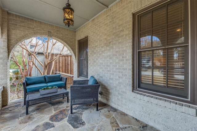 view of patio / terrace featuring an outdoor hangout area