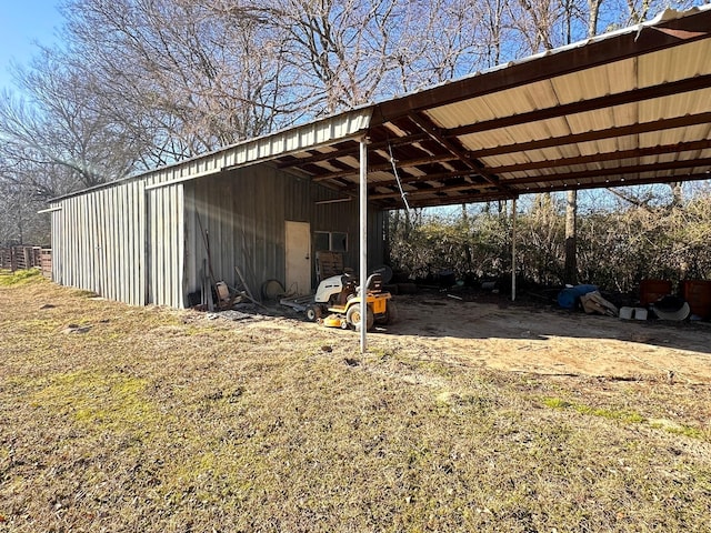 view of parking / parking lot