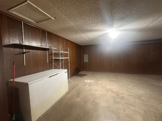 interior space with electric panel