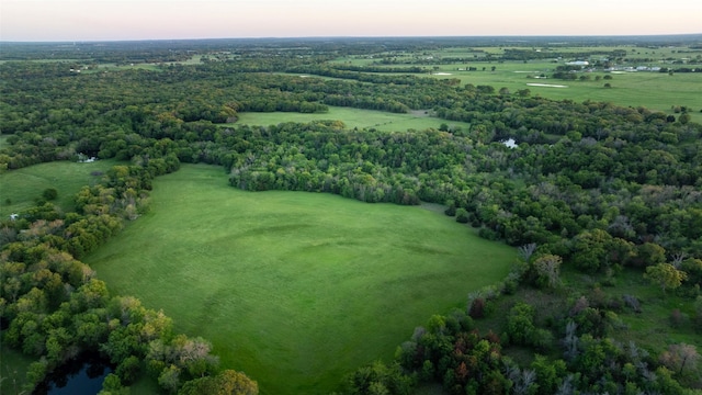 view of aerial view at dusk