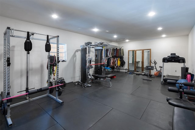 view of workout area