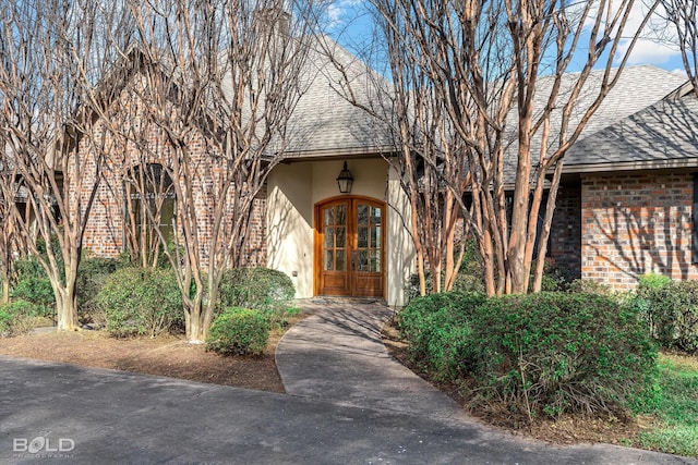 entrance to property with french doors