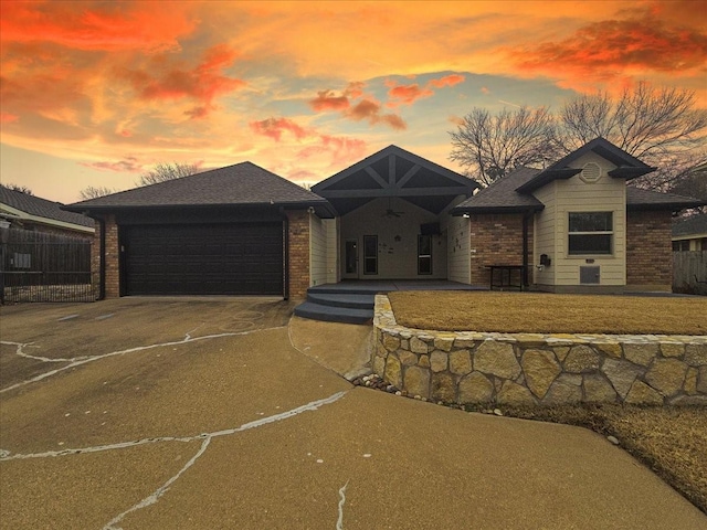 view of front of house featuring a garage