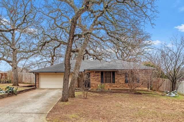 ranch-style home with a garage