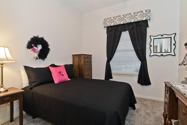 view of carpeted bedroom