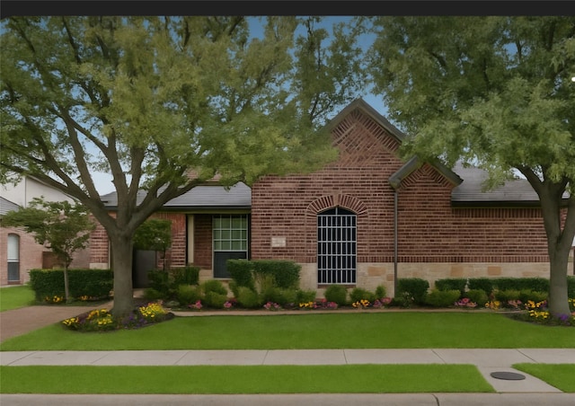 900 Thimbleberry Dr, Mckinney, TX 75071 - view of front of house featuring a front lawn and brick siding