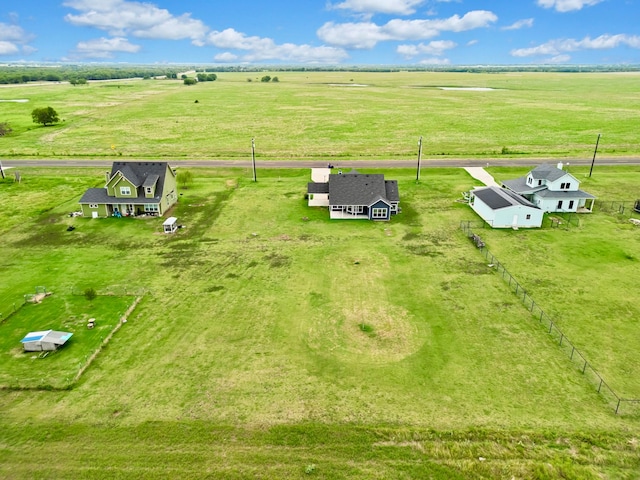 drone / aerial view with a rural view