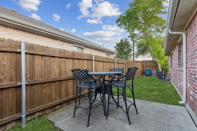 view of patio / terrace with cooling unit