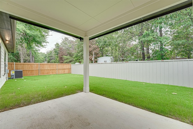 view of patio with central AC unit