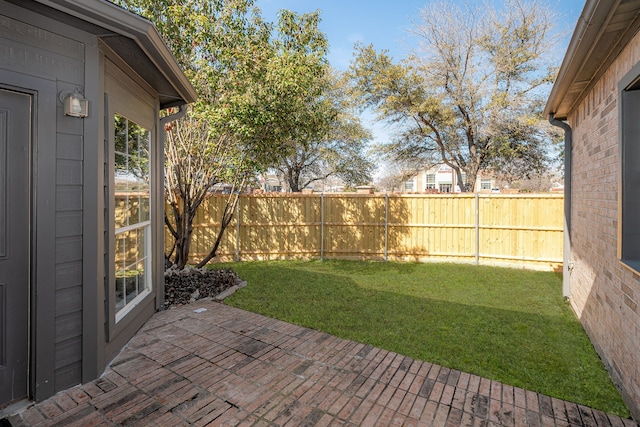 view of yard featuring a patio area