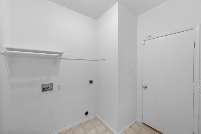 laundry room with hookup for a washing machine and electric dryer hookup