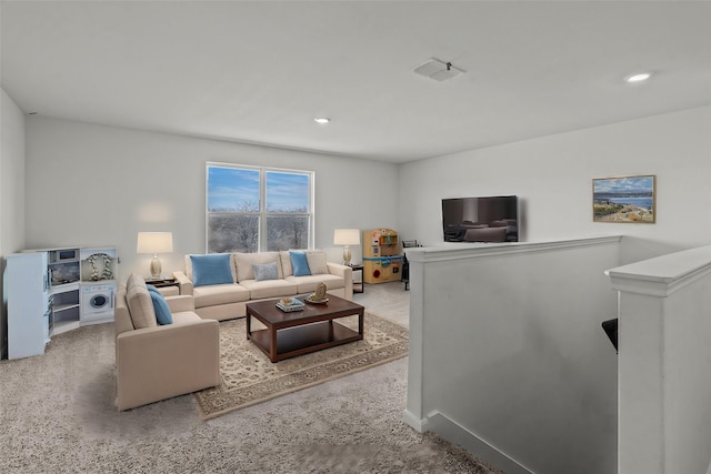 view of carpeted living room