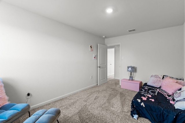 view of carpeted bedroom