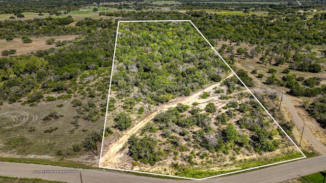 bird's eye view with a rural view