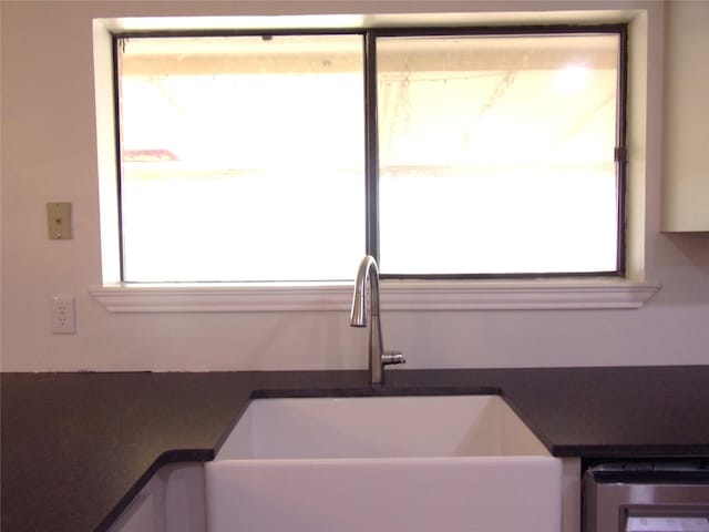 interior space with dishwashing machine and sink