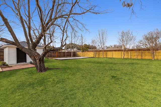 view of yard with a patio