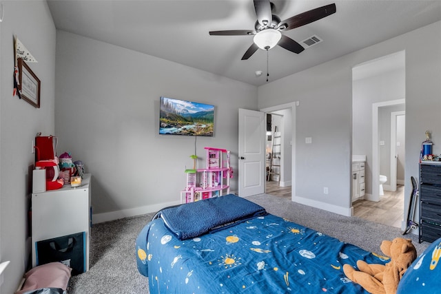 bedroom with ceiling fan