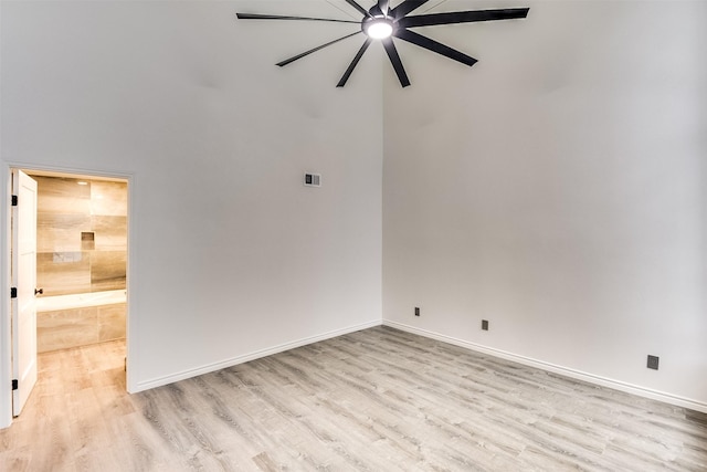 unfurnished room featuring light hardwood / wood-style flooring