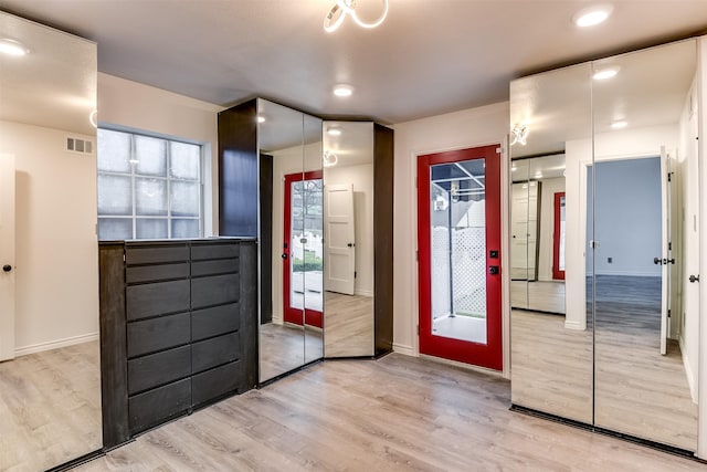 interior space featuring light hardwood / wood-style flooring