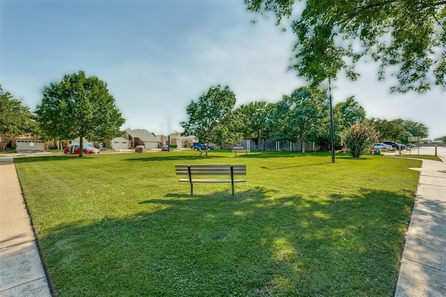 view of community with a yard