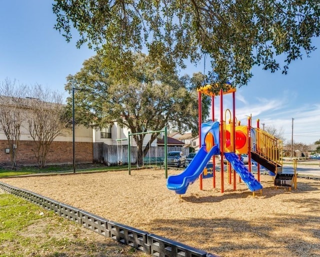 view of jungle gym