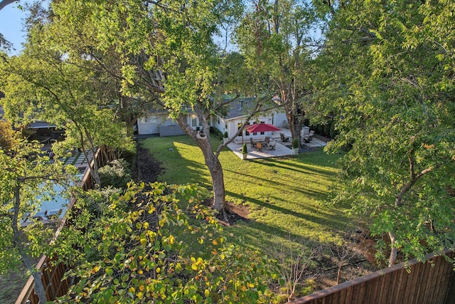 view of yard with a patio area